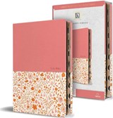 KJV Holy Bible, Large Print Handy Size Format, 2 Piece Pink Floral Leathersoft with Ribbon Marker, Red Letter, Thumb Index - King James Version - 9798890985507