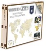 Wereld kaart in hout M - Wooden City - 5906874128138