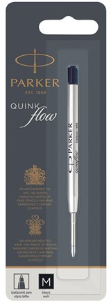 Parker Quinkflow vulling voor balpen medium, zwart, op blister - Parker - 3501179503691