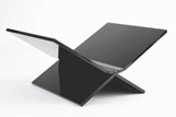 Boekenstandaard perspex middel design mat zwart -  - 8717953273864