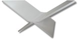 Boekenstandaard perspex middel design Melkwit transparant -  - 8717953273895