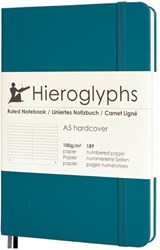 Hieroglyphs Notitieboek - A5 Gelinieerd - Petrol Blue -  - 8720938497155
