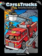 Cars and Trucks Stained Glass Coloring Book