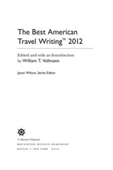The Best American Travel Writing 2012 - Jason Wilson - 9780547809137