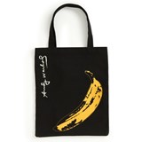 Warhol Banana Canvas Tote Bag - Black - Galison - 9780735380639