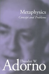Metaphysics - Theodor W. Adorno - 9780745694382