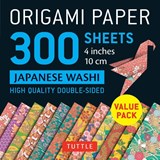 Origami Paper 300 Sheets Japanese Washi Patterns 4 (10 CM): Tuttle Origami Paper: Double-Sided Origami Sheets Printed with 12 Different Designs -  - 9780804849227