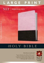 NLT Holy Bible Personal Size Large Print Pink/Brown, Indexed