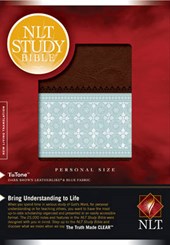 NLT Study Bible, Personal Size Dark Brown/Blue