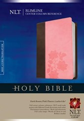 NLT Slimline Center Column Reference Bible, Black, Indexed