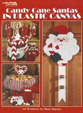 Candy Cane Santas in Plastic Canvas