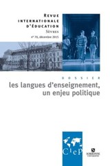 Les langues d'enseignement, un enjeu politique - Revue internationale d'éducation Sèvres 70 - Ebook - CIEP - 9782278086955