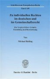 Zu individuellen Rechten im deutschen und im Gemeinschaftsrecht