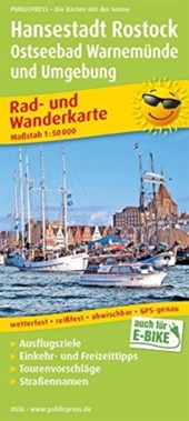 Hanseatic City of Rostock, cycling and hiking map 1:50,000