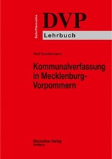 Kommunalverfassung in Mecklenburg-Vorpommern - Welf Sundermann - 9783786909743