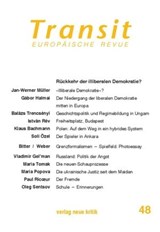 Transit 48. Europäische Revue - Jan-Werner Müller ; Gábor Halmai ; Klaus Bachmann ; Krzysztof Michalski ; Pawel Marczewski - 9783801505790