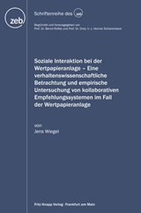 Soziale Interaktion bei der Wertpapieranlage - Jens Wiegel - 9783831408993