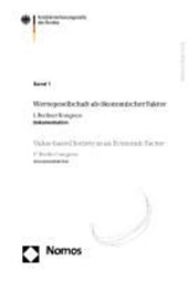 Antidiskriminierungsstelle des Bundes 1: Wertegesellschaft als ökonomischer Faktor - Value-based Society as an Economic Factor