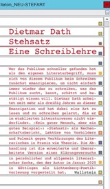 Stehsatz - Dietmar Dath - 9783835345423