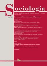 Sociologia n.3/2016 - Maria Letizia Bixio ; Giuseppe Casale ; Antonio Costabile ; Fedele Cuculo ; Arianna Montanari ; Michele Negri ; Carlo Ruzza ; Flaminia Saccà ; Roberto Segatori ; Marta Vignola - 9788849292992