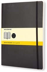 Moleskine notitieboek, ft 19 x 25 cm, geruit, soepele cover, 192 blad, zwart - Moleskine - 9788883707247