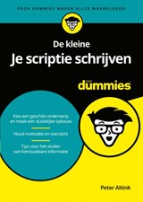 De kleine Je scriptie schrijven voor Dummies - Peter Altink - 9789045356488