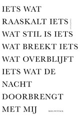 Iets wat raaskalt iets wat stil is iets wat breekt iets wat overblijft iets wat de nacht doorbrengt met mij - Maya Wuytack - 9789056554521