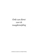 Orde van dienst voor de maagdenwijding - ICL - 9789085282662