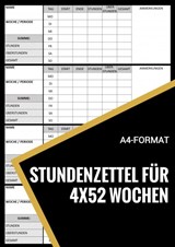 Stundenzettel für 200+ Wochen - Stundenzettel Und Mehr - 9789403684413
