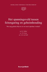 Het spanningsveld tussen feitengaring en geheimhouding - B.J. Drijber ; T.M. Snoep ; D.J.B. de Wolff - 9789462128408