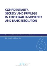 Confidentiality, secrecy and privilege in corporate insolvency and bank resolution - Bob Wessels ; Shuai Guo - 9789462361676