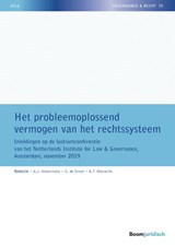 Het probleemoplossend vermogen van het rechtssysteem - A.J. Akkermans ; G. de Groot ; A.T. Marseille - 9789462908512