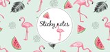 sticky notes box flamingo -  - 9789463540421