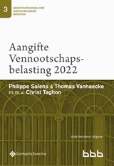 3-Aangifte Vennootschapsbelasting 2022 (gedrukte versie) - Philippe Salens ; Thomas Vanhaecke ; Christ Taghon - 9789463713801