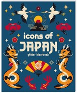 Glitter kleurboeken voor volwassenen - Icons of Japan - Interstat - 9789464328769