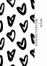 To Do weekplanner hart zwart/wit A4 ongedateerd. - Kris Degenaar - 9789464489828