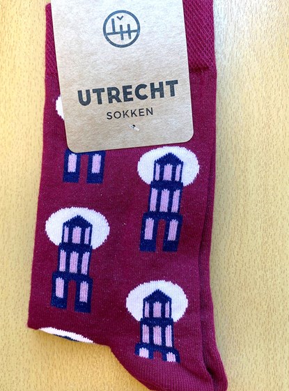 Domtoren sokken, bordeaux rood, Hapert, van, Lucas - Paperback Domtoren sokken - 2000000012995