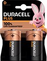 Duracell batterij Plus 100% D, blister van 2 stuks - Duracell - 5000394141988