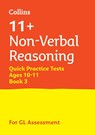11+ Non-Verbal Reasoning Quick Practice Tests Age 10-11 (Year 6) Set C - Collins 11+ - 9780008760588