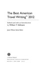 The Best American Travel Writing 2012 - Jason Wilson - 9780547809137