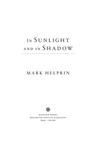 In Sunlight And In Shadow - Mark Helprin - 9780547819259