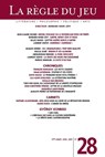 La règle du jeu N° 28 - Collectif - 9782246690818