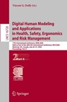 Digital Human Modeling and Applications in Health, Safety, Ergonomics and Risk Management - Vincent G. Duffy - 9783032298416