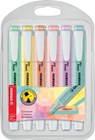 STABILO swing cool pastel markeerstift, plastic etui van 6 stuks in geassorteerde kleuren - STABILO - 4006381527453