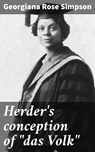 Herder's conception of "das Volk" - Georgiana Rose Simpson ; Trevor Lowe - 4066339528734
