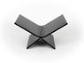 Boekenstandaard perspex middel design mat zwart -  - 8717953273864