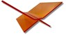 Boekenstandaard perspex middel design Fluor Oranje transparant -  - 8721325505019