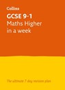 GCSE 9-1 Maths Higher In A Week - Collins GCSE ; Fiona Mapp - 9780008317676