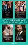 Modern Romance June 2021 Books 5-8: The Greek's Hidden Vows / My Forbidden Royal Fling / The Innocent Carrying His Legacy / Invitation from the Venetian Billionaire - Maya Blake ; Clare Connelly ; Jackie Ashenden ; Lucy King - 9780008917524