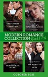 Modern Romance October 2021 Books 1-4: Confessions of His Christmas Housekeeper / The Greek's Cinderella Deal / Bound by Her Shocking Secret / His Majesty's Hidden Heir - Sharon Kendrick ; Carol Marinelli ; Abby Green ; Lucy Monroe - 9780008918392